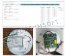LED 조명 슬레이브의 밝기와 색온도 등을 설정하는 제어 프로그램 화면
