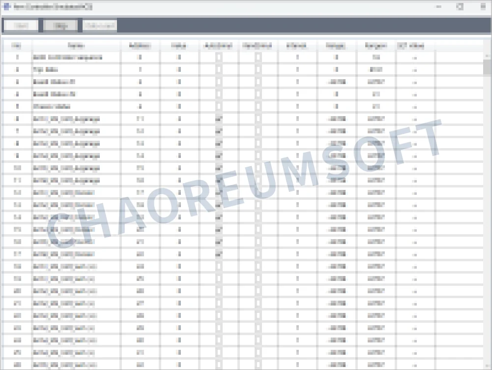 Modbus Virtual Server - 툴 화면